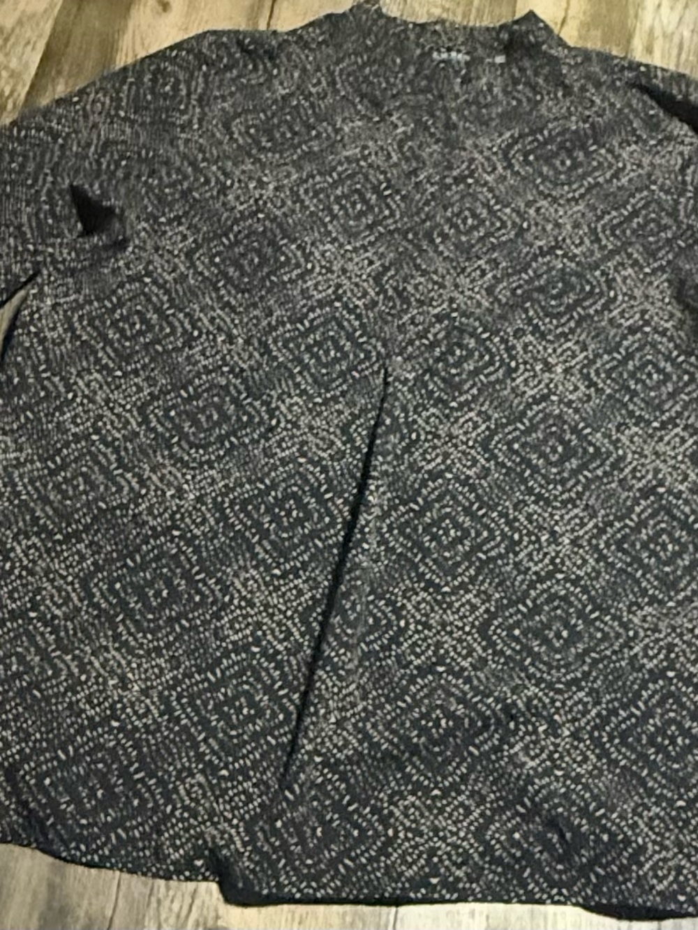 Lauren Ralph Lauren Men's Navy and Gray Pea Coat with Geometric Pattern
